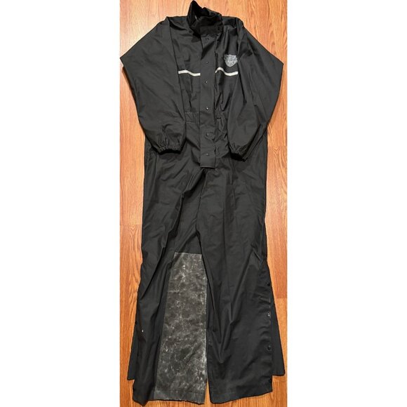Vintage Harley Davidson Rain Suit Mens M 1 Piece Zip Snap Front - Picture 2 of 13